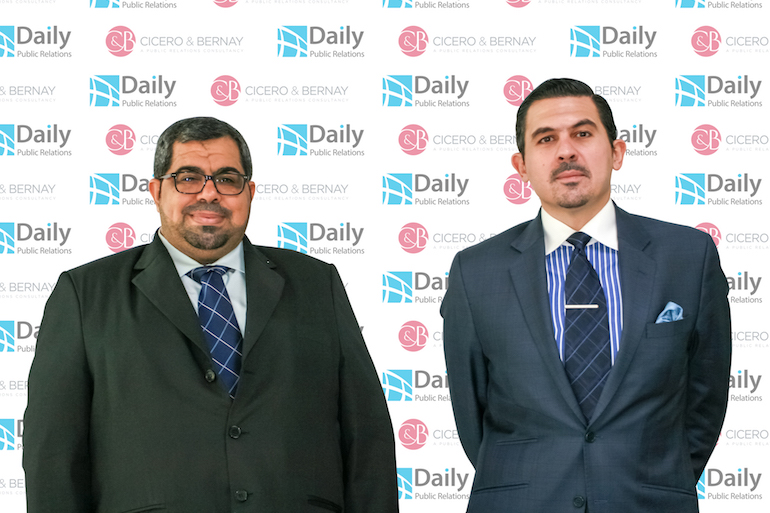 L: Mahmoud Al Nasheet -CEO of Daily PR (Bahrain) R: Ahmad Itani, COO, C&B PR