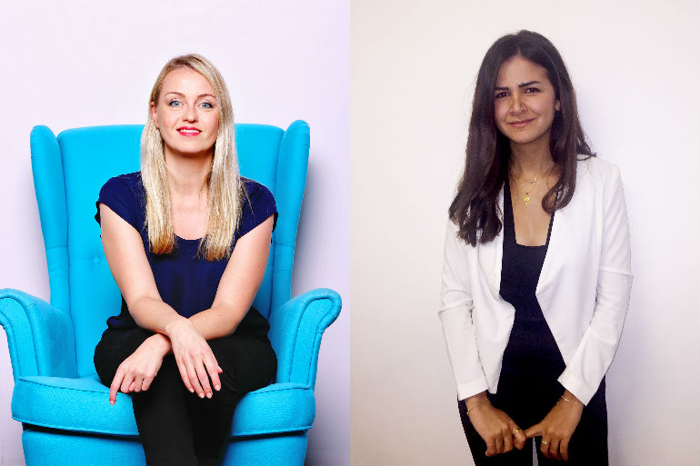 L: Anna Ahtiaine, PHD UAE; R Hiba Madi, PHD Lebanon