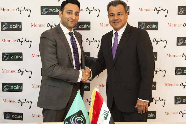 Mr. Ali Al-Zahid CEO of Zain Iraq qith Naji Bolous MD of Memac Ogilvy Beirut